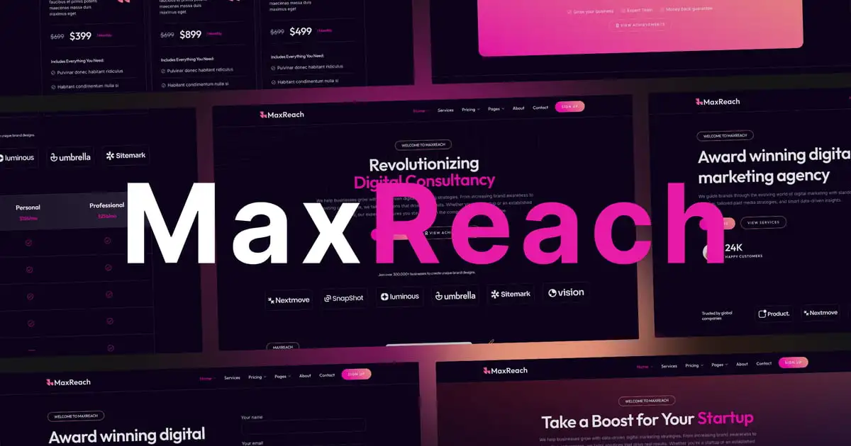 MaxReach – SEO & Digital Agency WordPress Theme