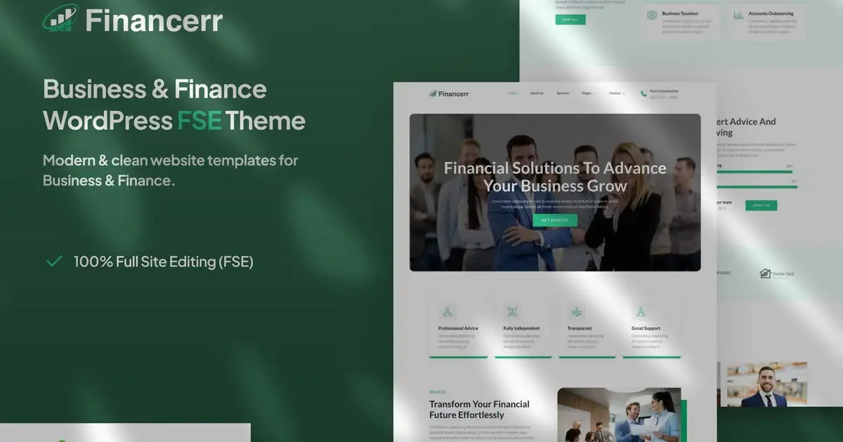 Financerr – Business & Finance FSE WordPress Theme