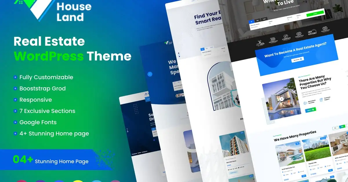 Houseland – Real Estate WordPress Theme
