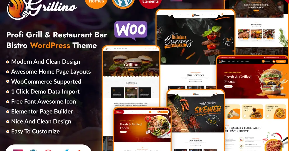 Grillino – Grill & Restaurant WordPress Theme