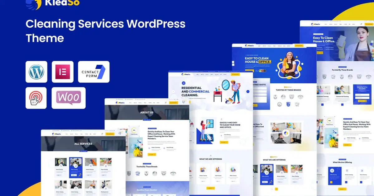 Kleaso – Cleaning Services WordPress Theme