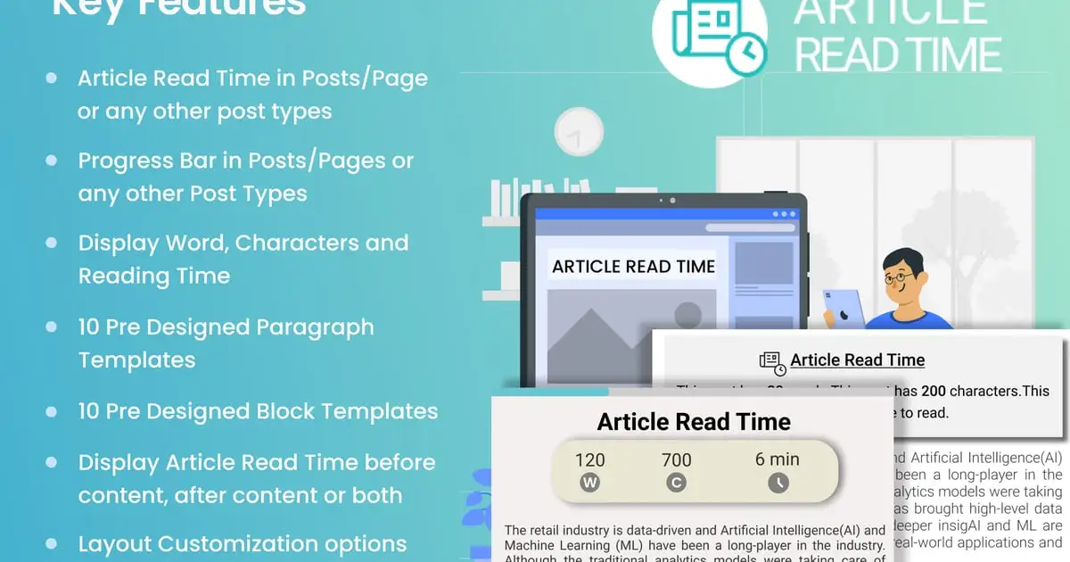 Article Read Time & Progress Bar
