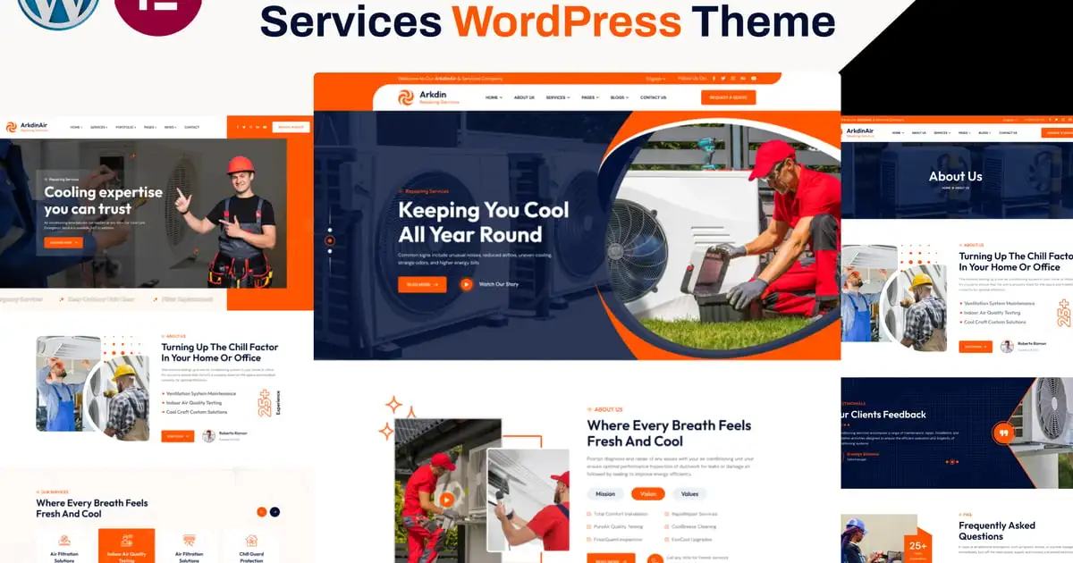 Arkdin – Air Conditioning Services WordPress Theme