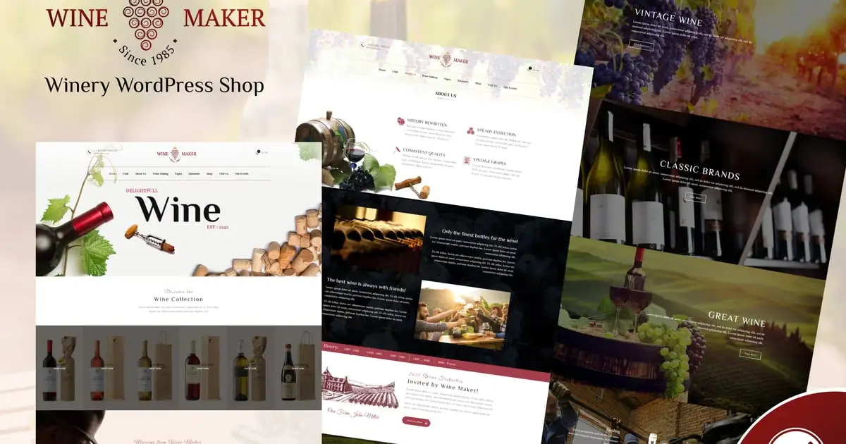 Wine Maker – Winery WordPress Shop