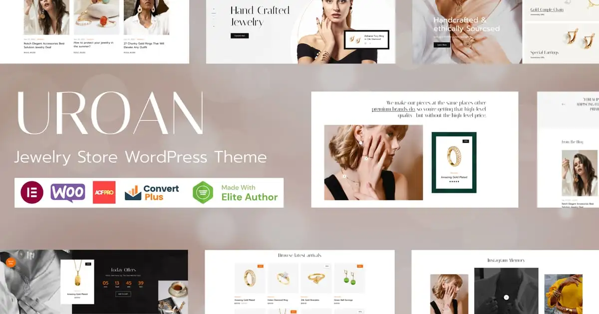 Uroan – Jewelry Store WordPress Theme