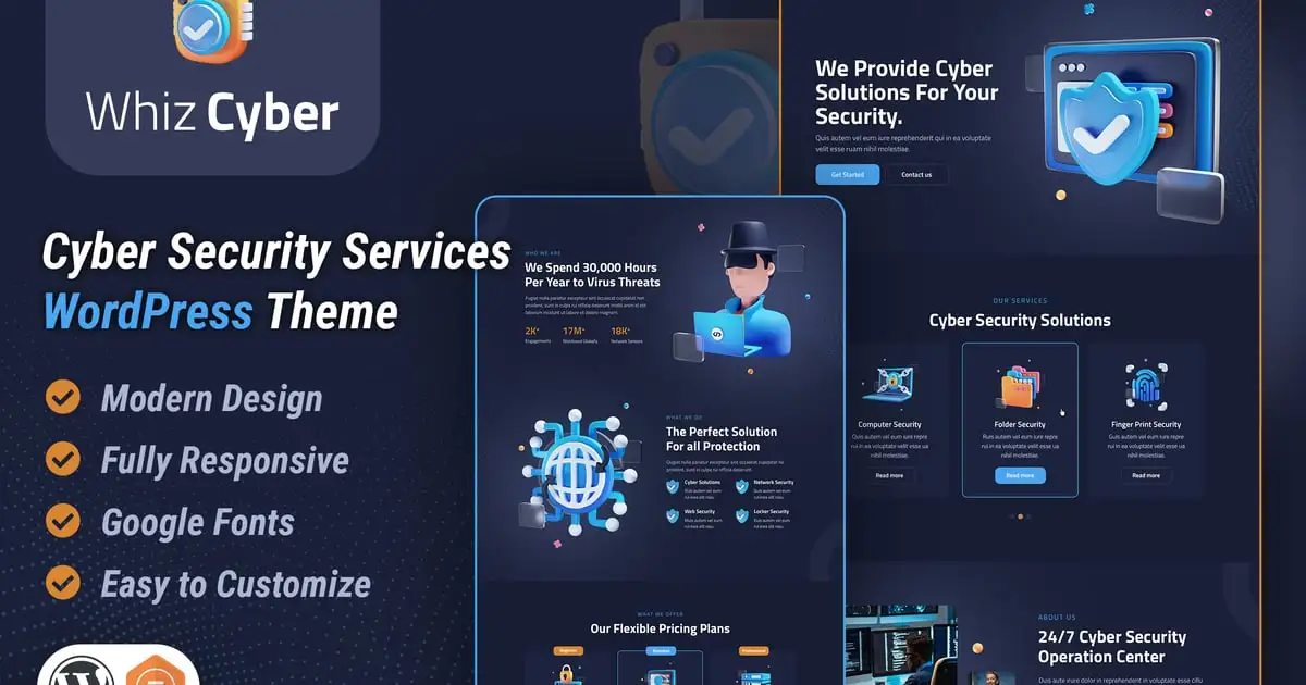 WhizCyber | Cyber Security WordPress Theme