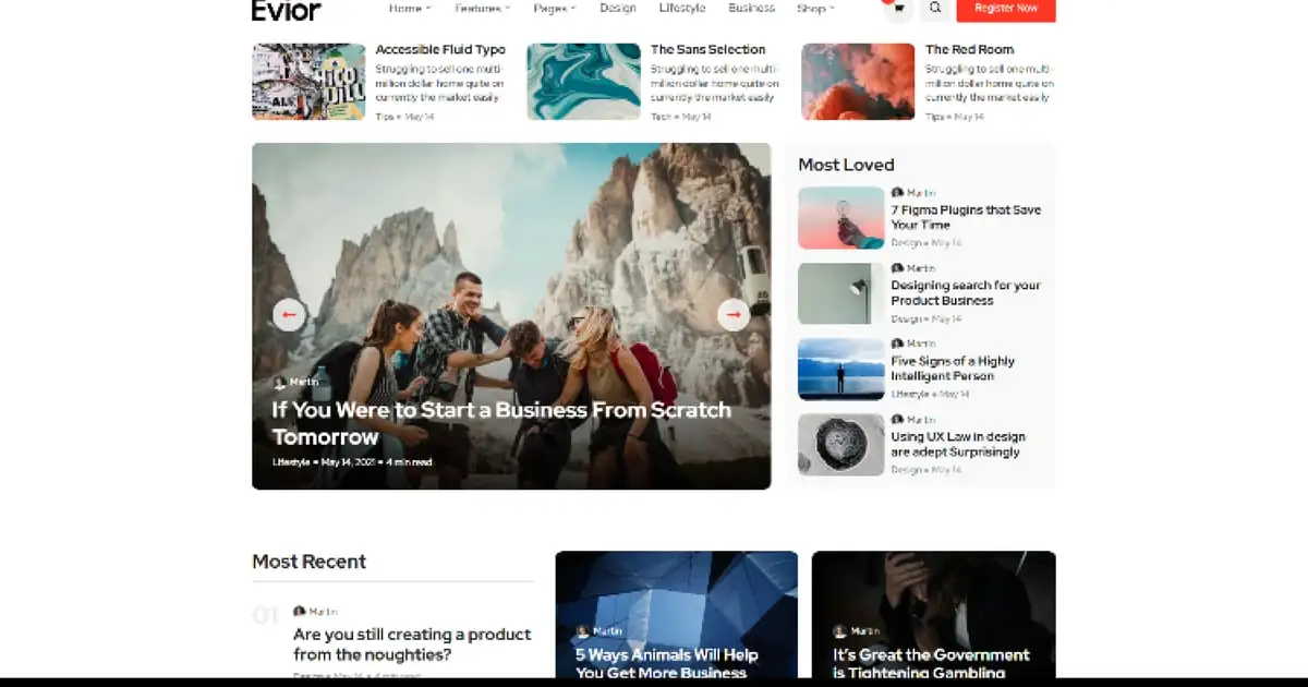 Evior – Modern Magazine WordPress Theme