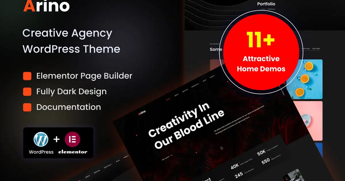 Arino – Creative Agency WordPress Theme