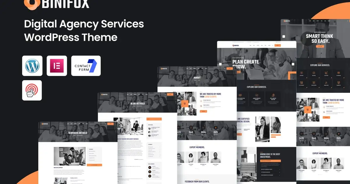 Binifox – Digital Agency Services WordPress Theme