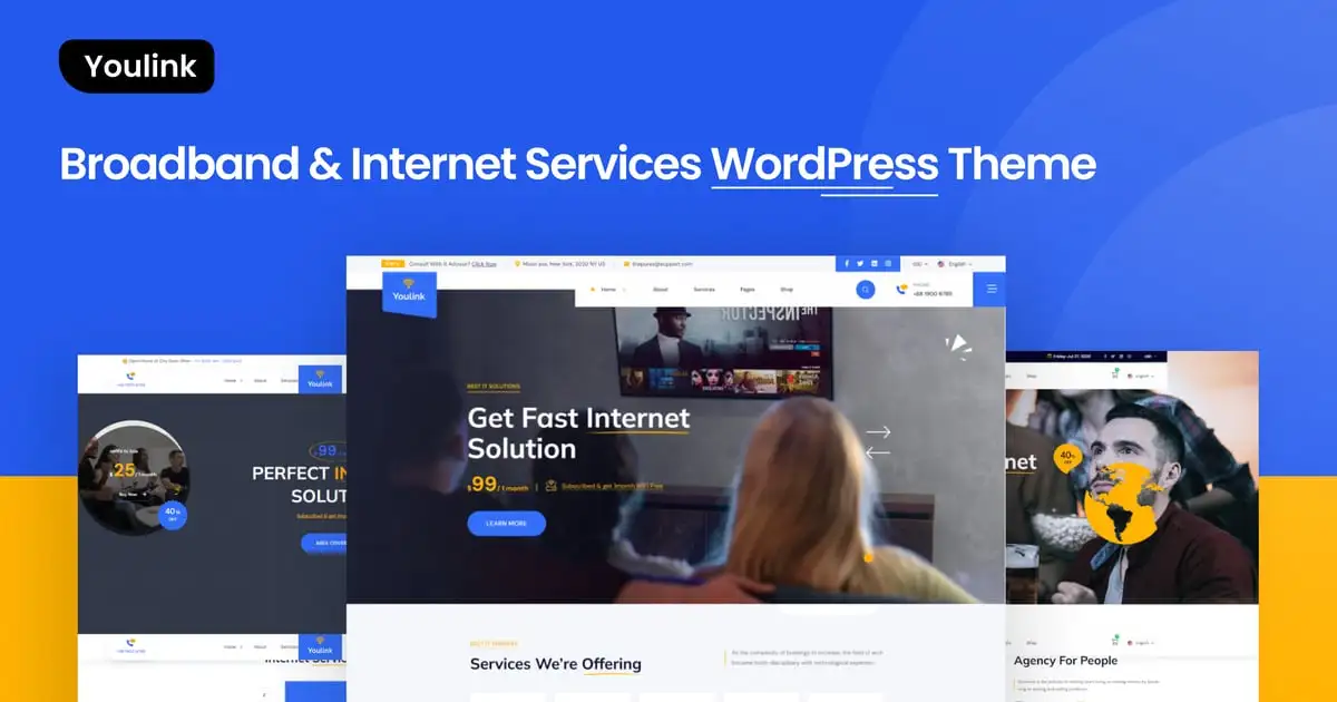 Youlink – Broadband & Internet WordPress Theme