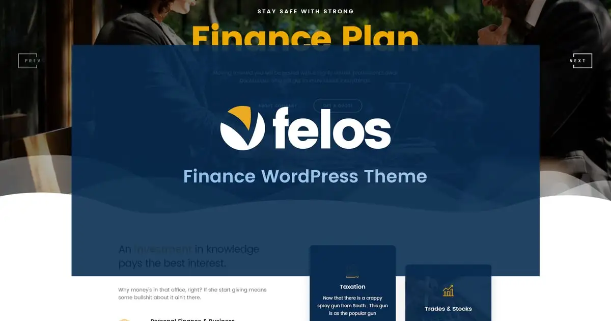 Felos – Finance WordPress Theme