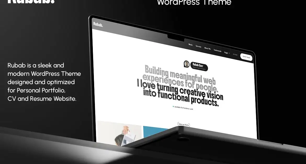 Rubab – Personal Portfolio WordPress Theme