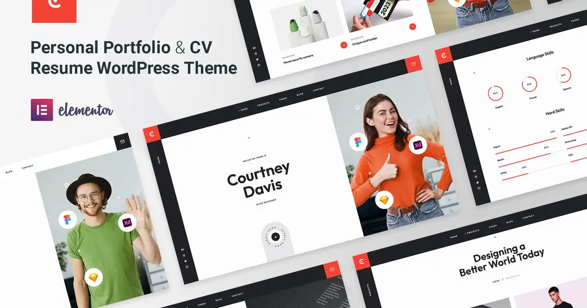 Courtney – Personal Portfolio WordPress Theme