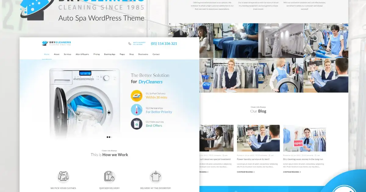 Dry Cleaning | Laundry Services WordPress Theme