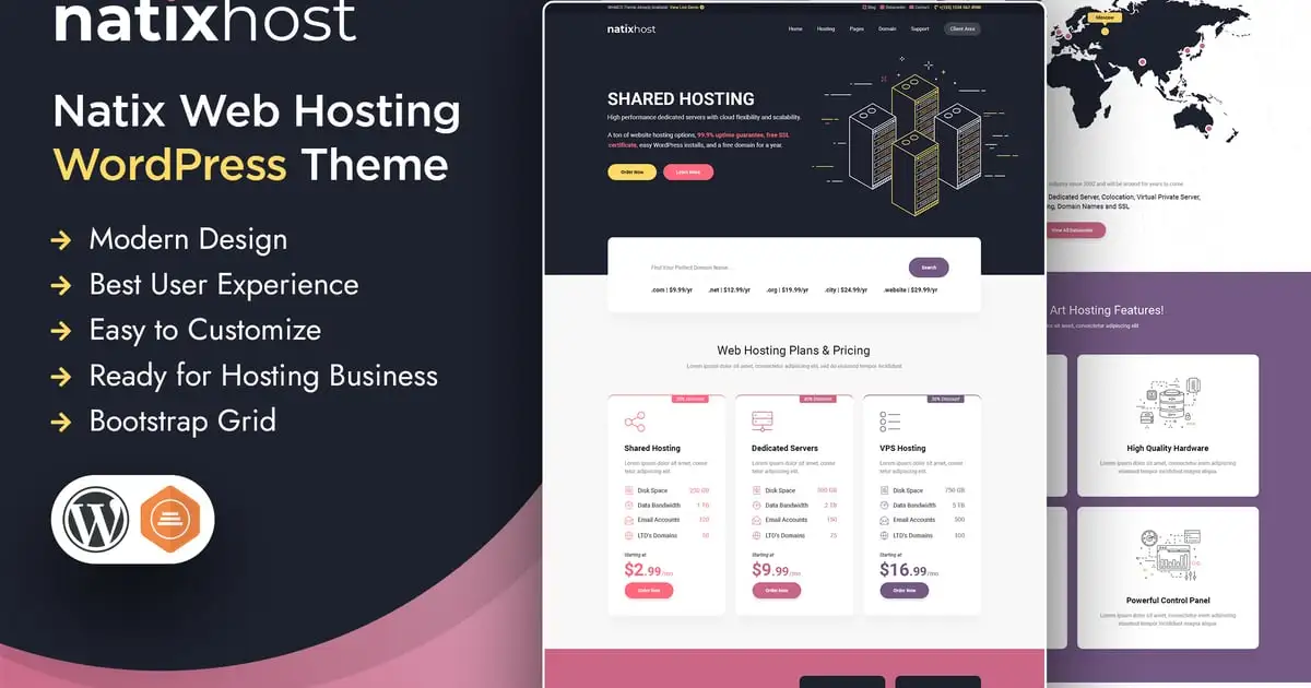 Natix | Web Hosting WordPress Theme