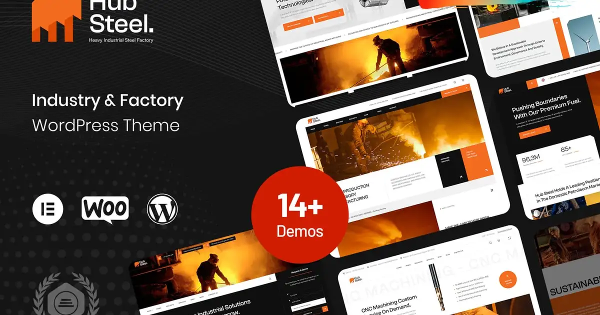 Hubsteel – Industrial & Factory WordPress Theme
