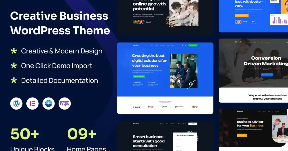 Bizwheel – Creative Business WordPress Theme