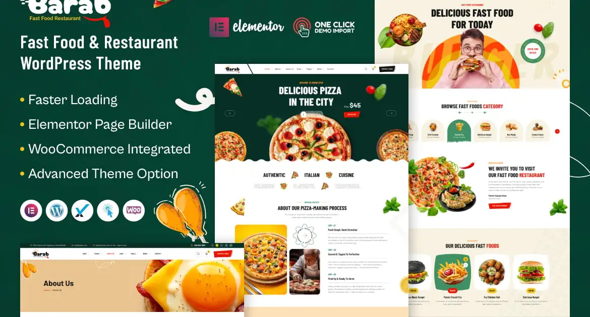 Barab – Fast Food & Restaurant WordPress Theme