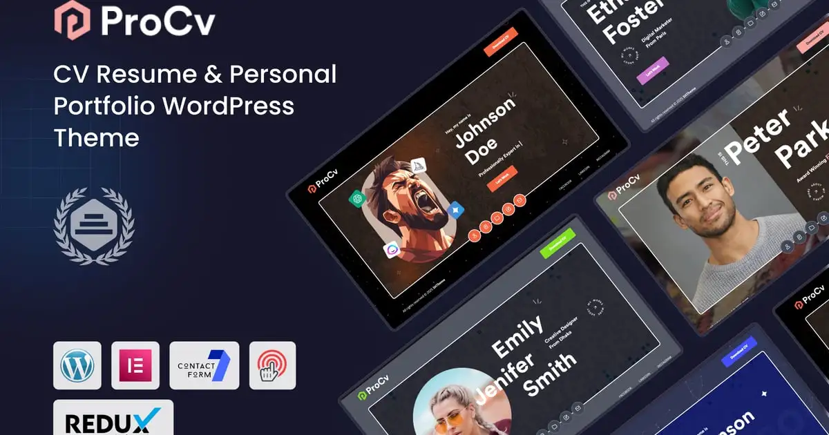 ProCv – CV Resume & Personal Portfolio WordPress