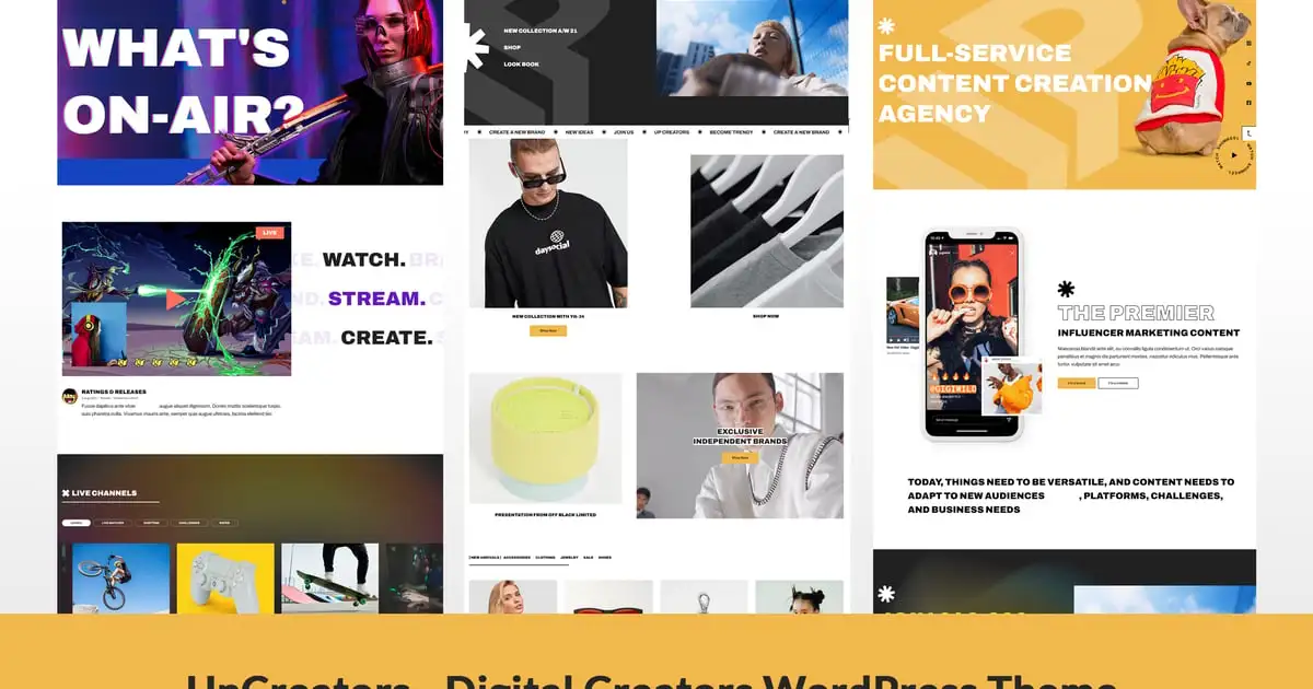 UpCreators – Digital Creators WordPress Theme