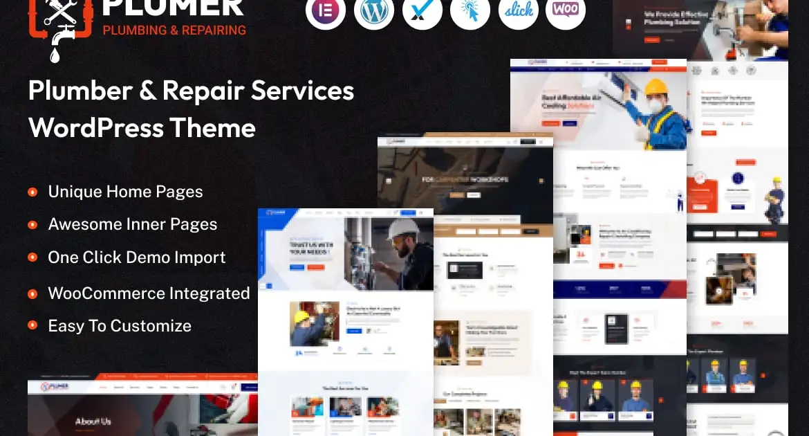 Plumer – Plumbing & Repair Services WordPress Them