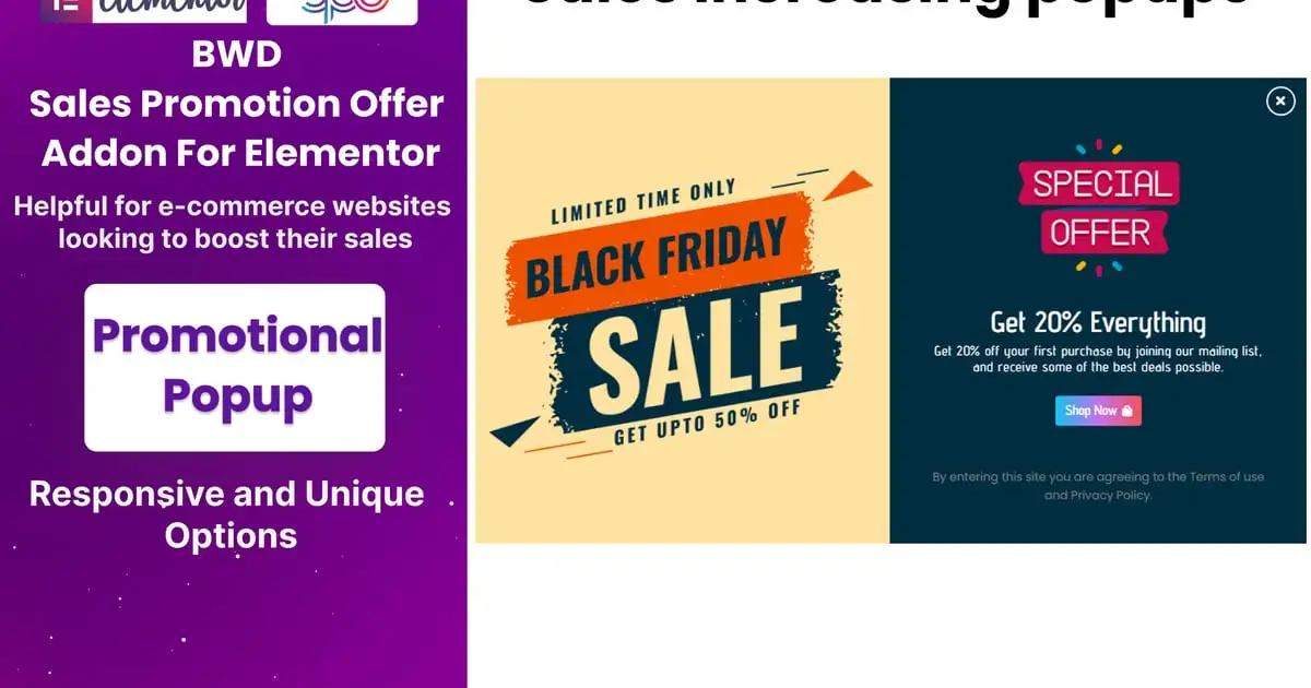 Sales Promotion Offer Addon For Elementor