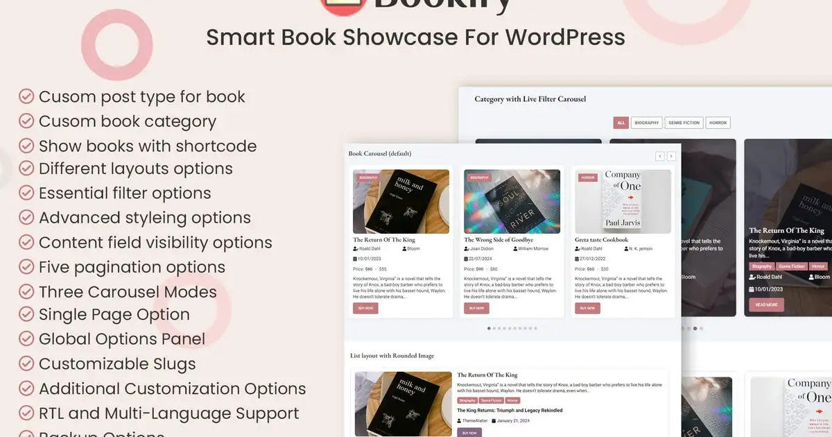 Smart Book Showcase For WordPress