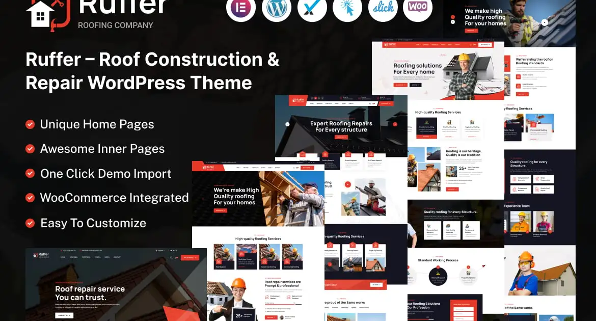 Ruffer – Roof Construction & Repair WordPress Them