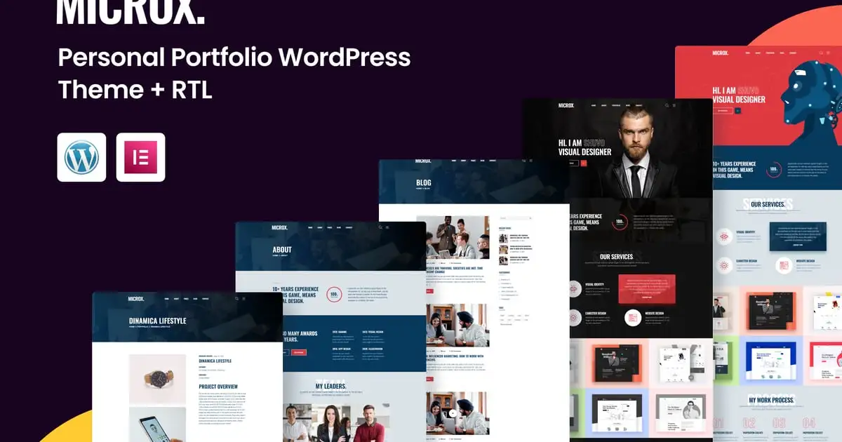 Microx – Personal Portfolio WordPress Theme + RTL