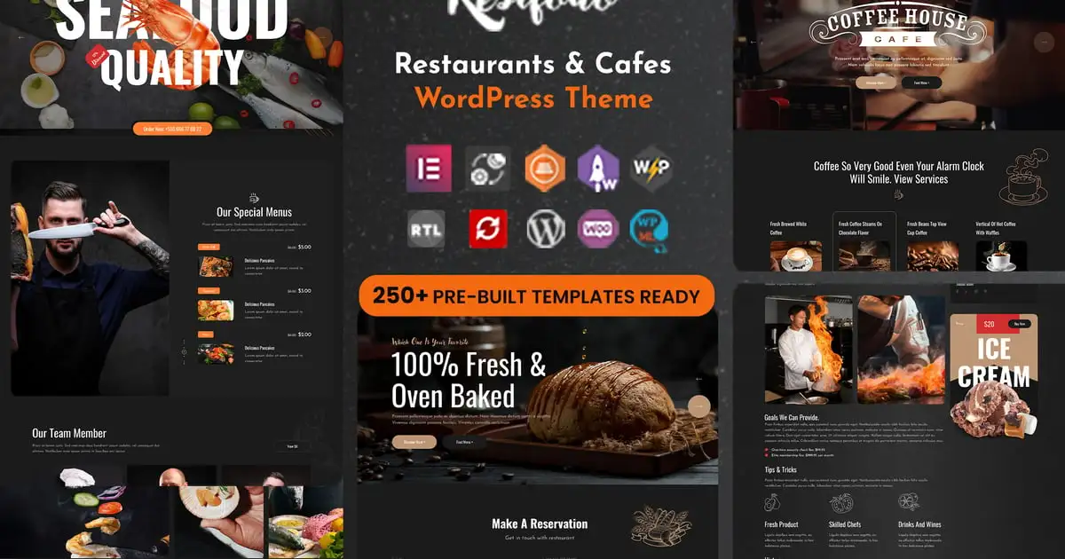 Restfolio – Restaurants & Cafes WordPress Theme
