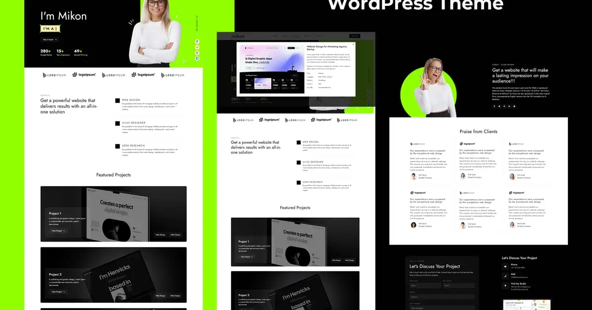 Mikon – Personal Portfolio WordPress Theme