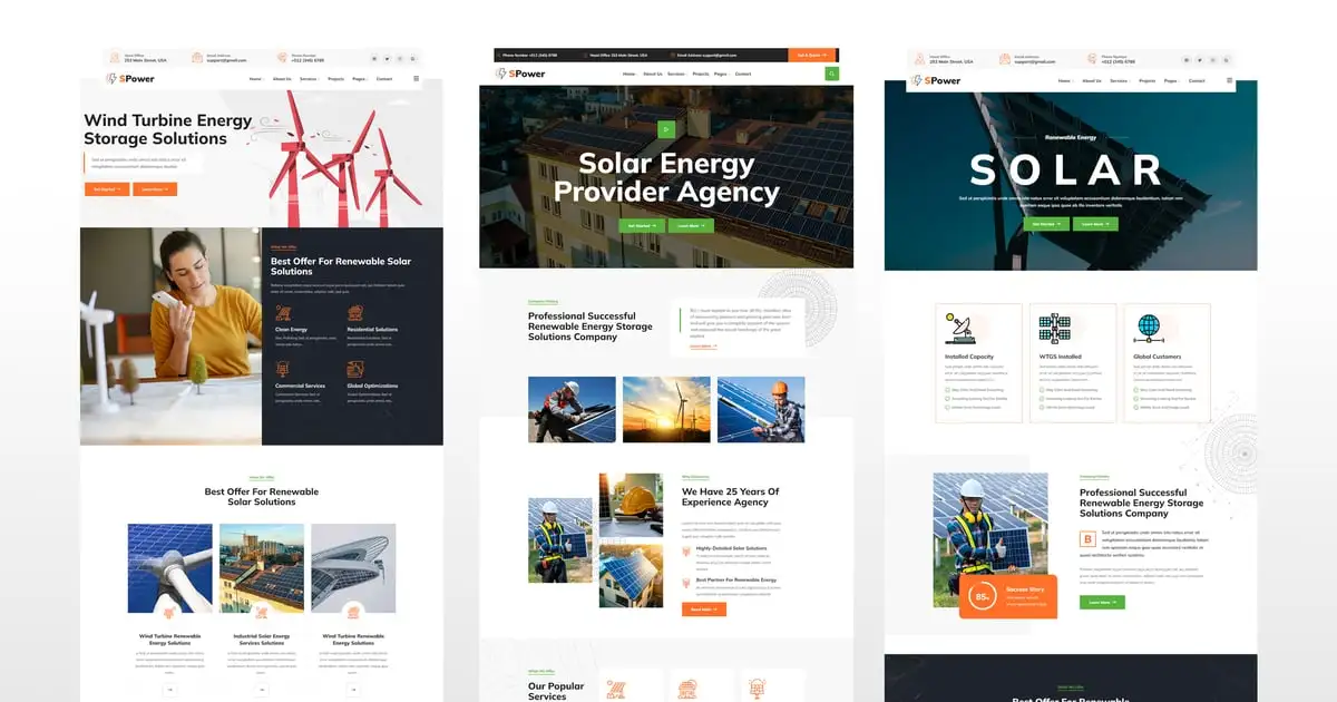SPower – Wind & Solar Energy WordPress Theme