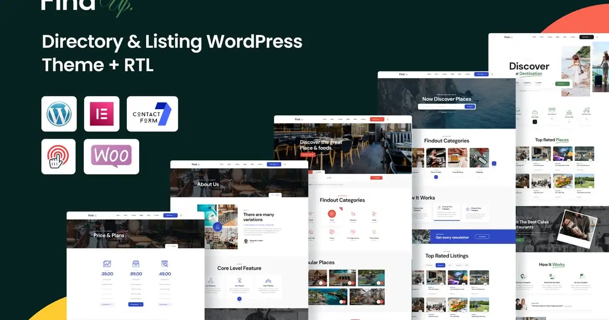 Findup – Directory & Listing WordPress Theme + RTL