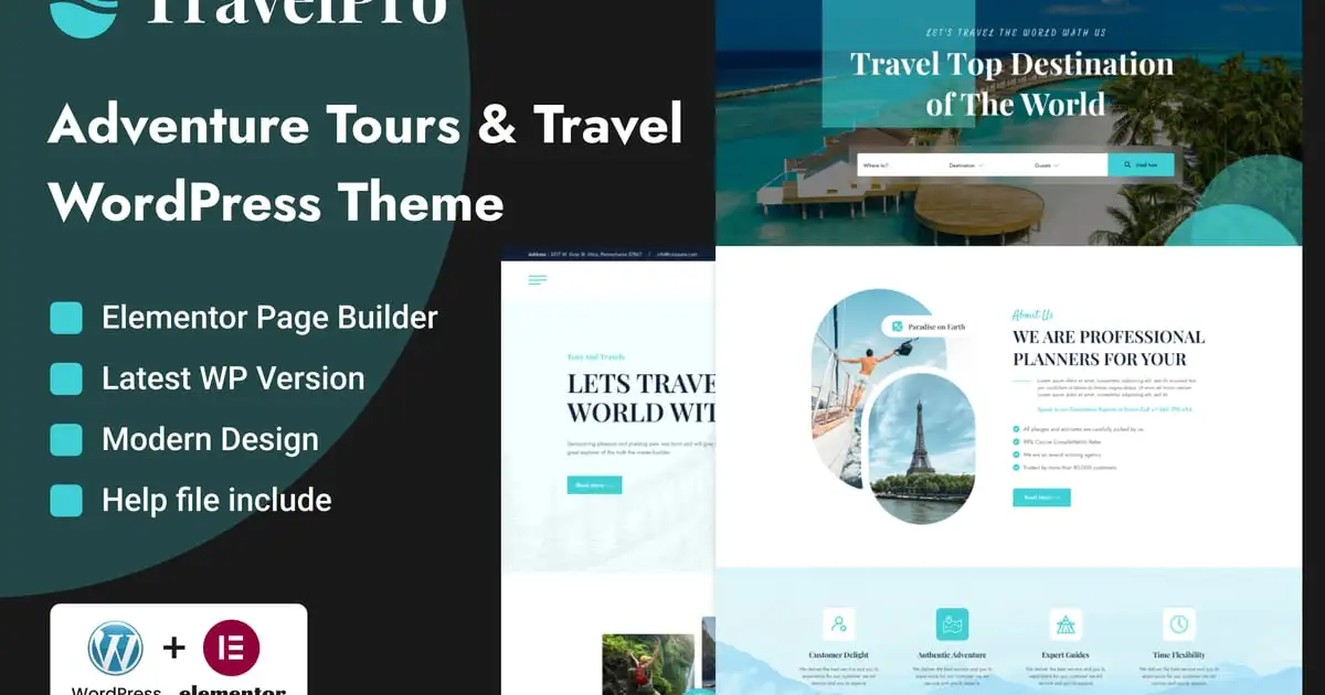 TravelPro – Tours & Travel Agency WordPress Theme