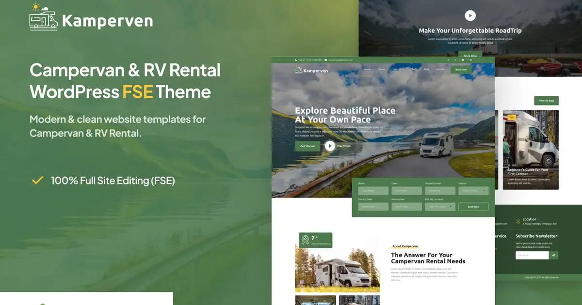 Kamperven – Campervan & RV Rental WordPress Theme