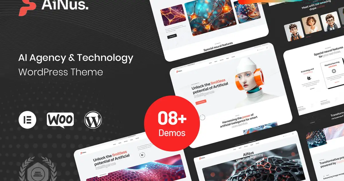 Ainus – AI Agency & Technology WordPress Theme