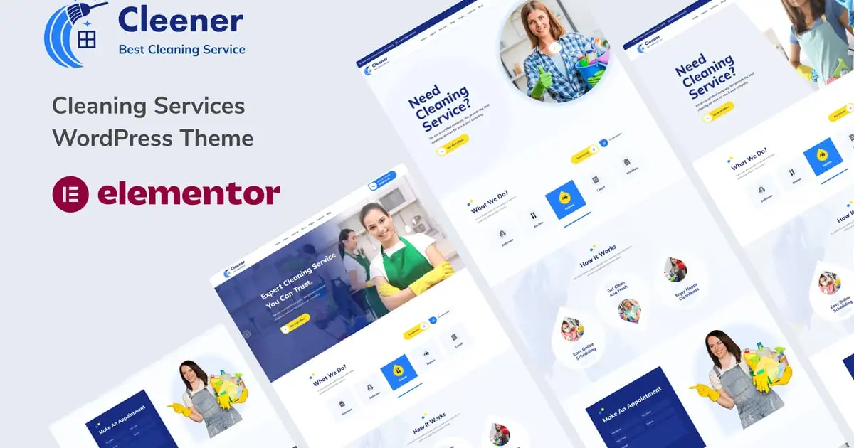 Cleener – Cleaning Services WordPress Theme