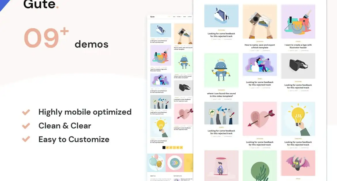 Gute | Minimalist Blog WordPress Theme