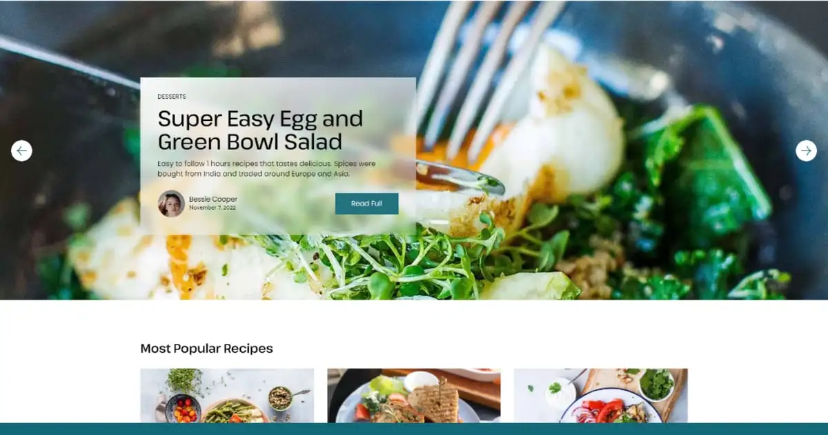 Foodior – Personal Food Blog WordPress Theme