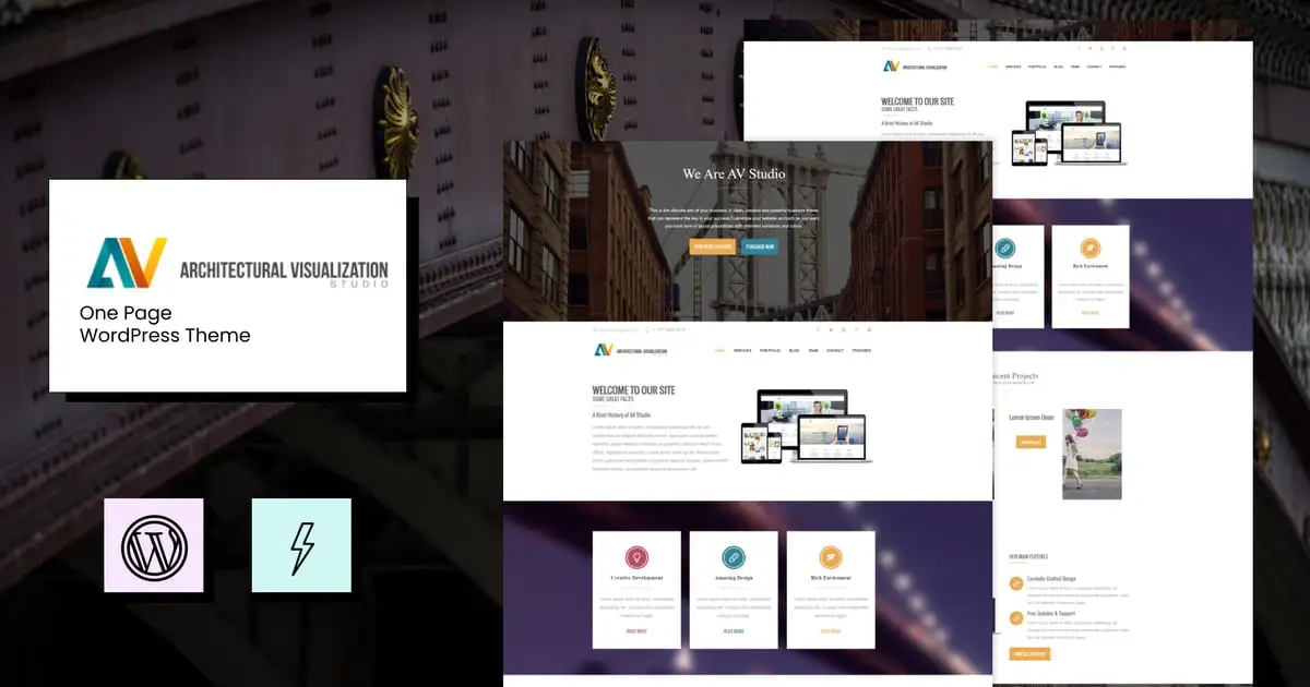 AV Studio – One Page WordPress Theme