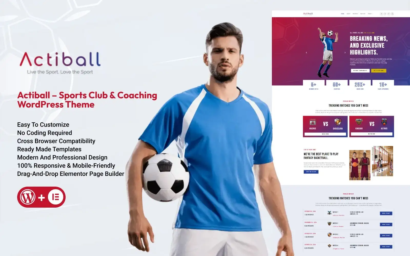 Actiball – Sports & Fitness WordPress Theme