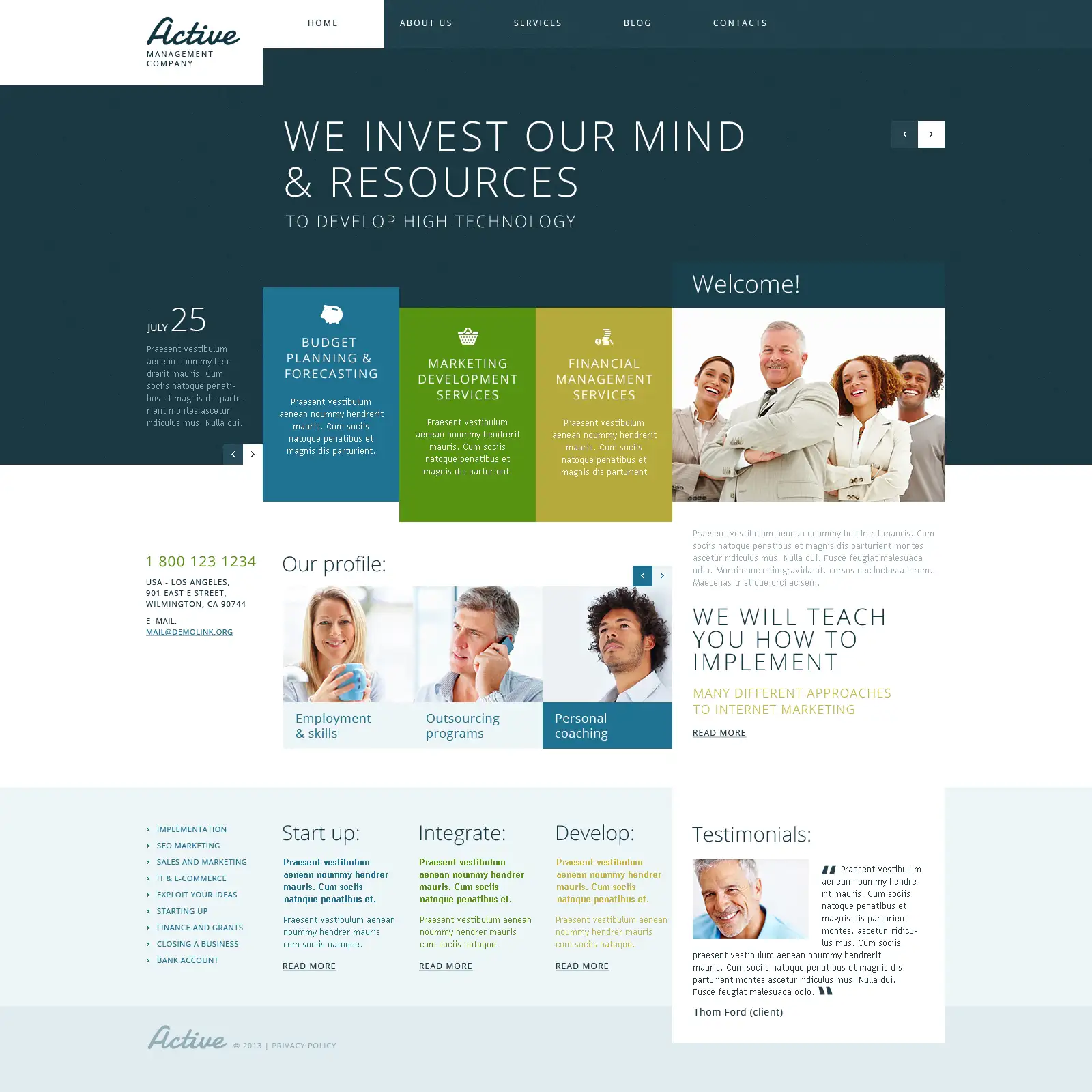 Active Management WordPress Theme