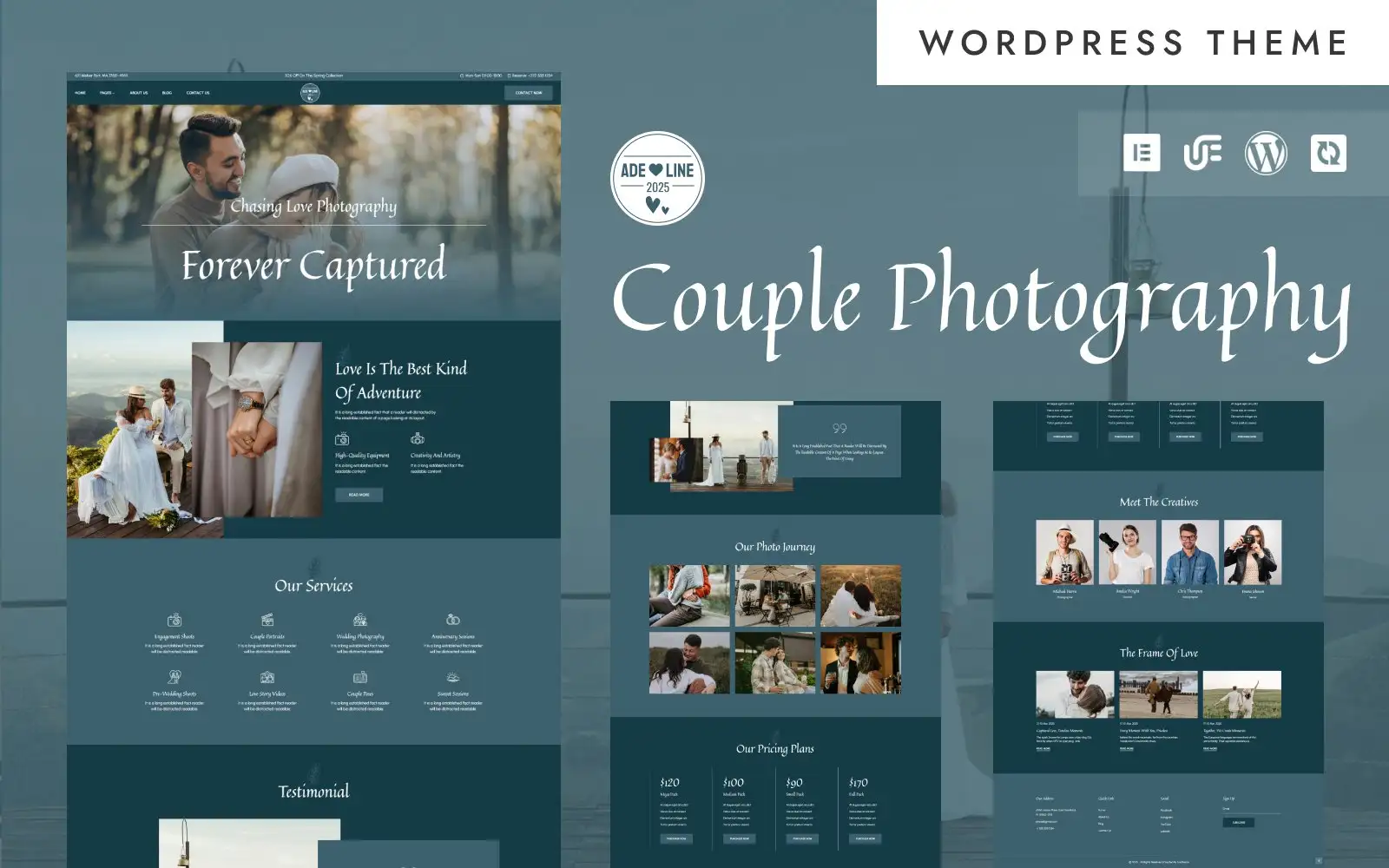 Ade Line – Pre-Wedding & Couple Photography WordPress Elementor Theme WordPress Theme