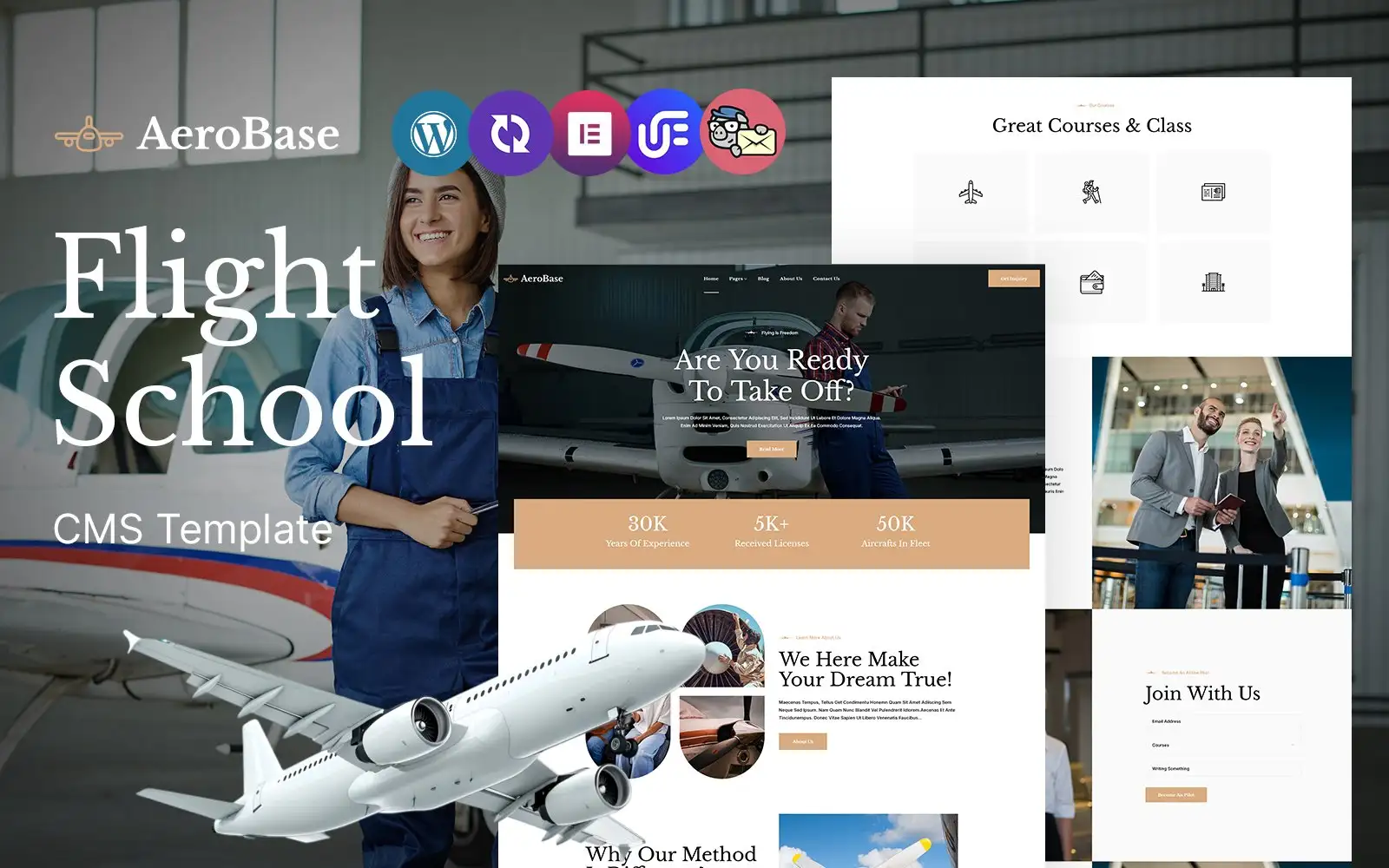AeroBase – Flight School Multipurpose Responsive WordPress Theme