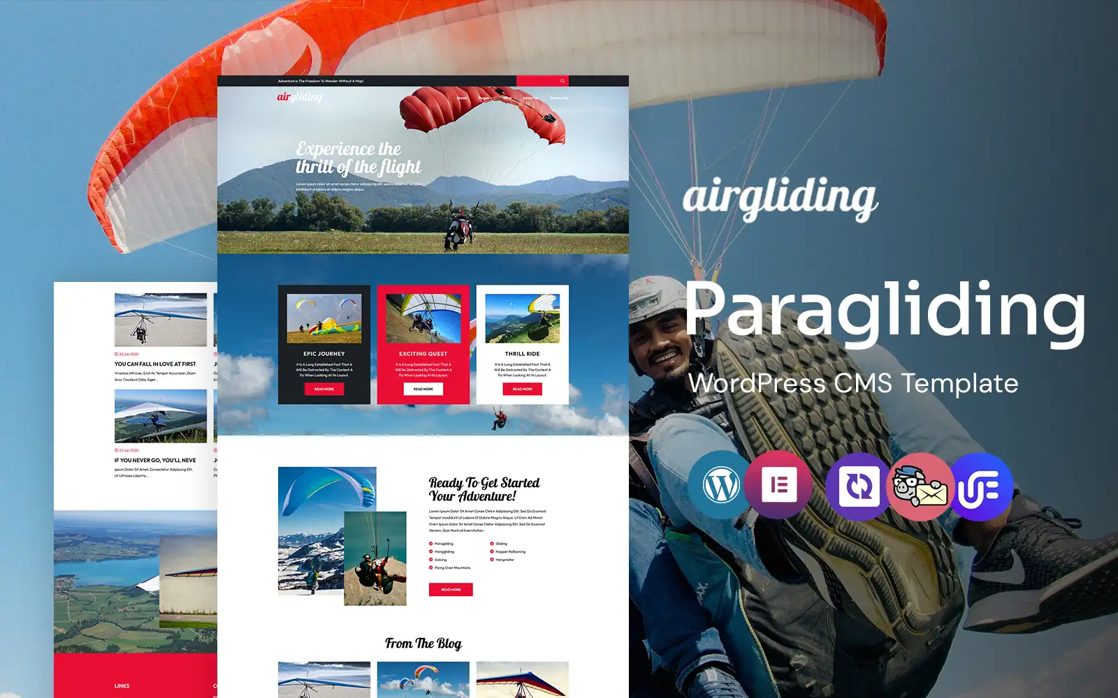 Airgliding – Paragliding and Adventure WordPress Elementor Theme WordPress Theme