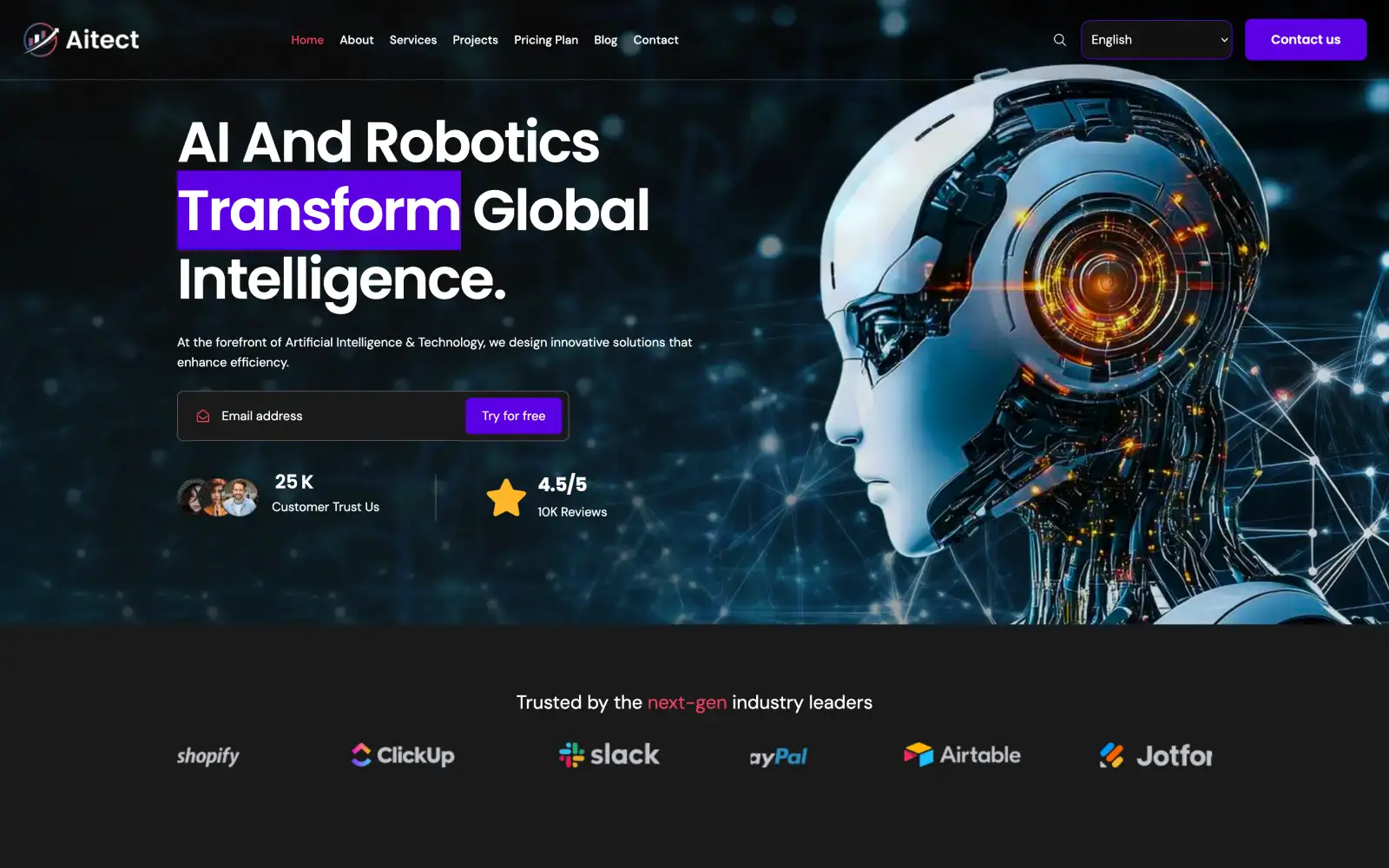 Aitect – Artificial Intelligence & Technology WordPress Theme WordPress Theme