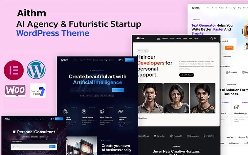 Aithm – AI Agency & Futuristic Startup WordPress Theme