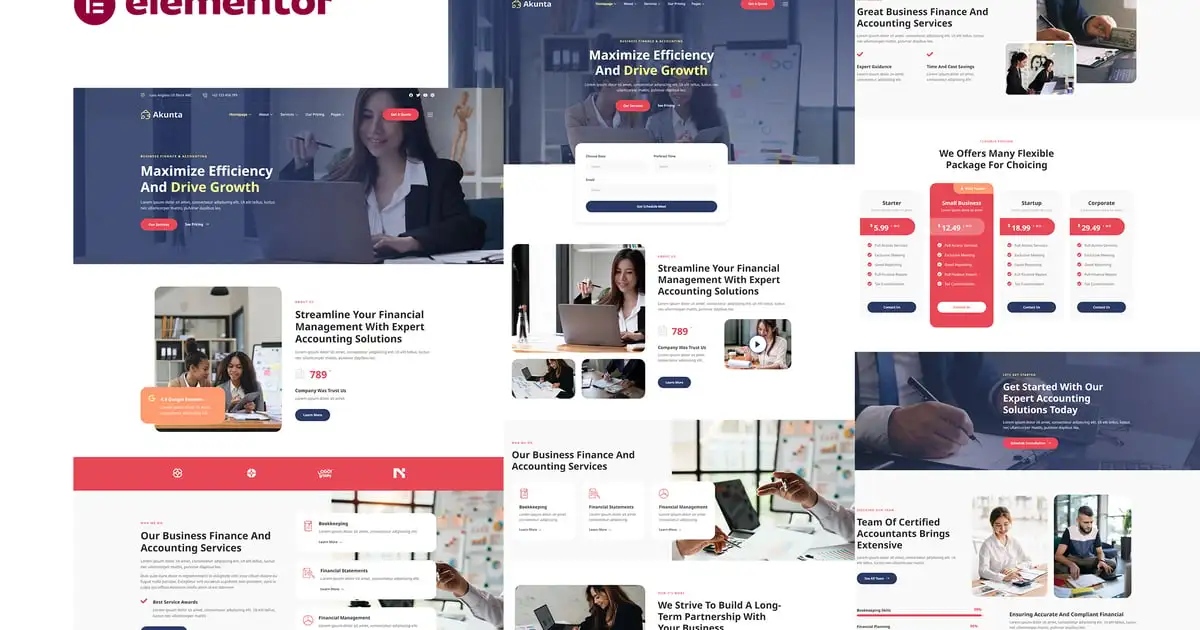 Akunta – Business Finance & Accounting Services Elementor Template Kit