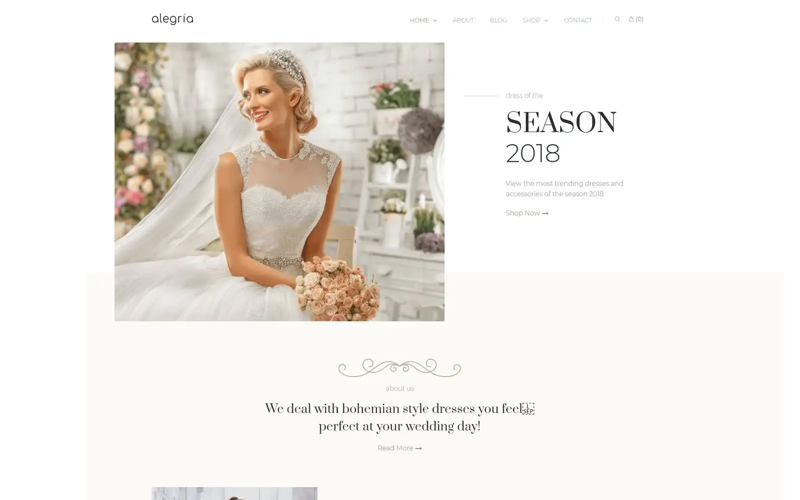 Alegria – Wedding Salon Elementor WooCommerce Theme
