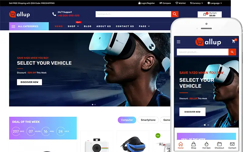 Allup – Electronics Store Theme WooCommerce Theme